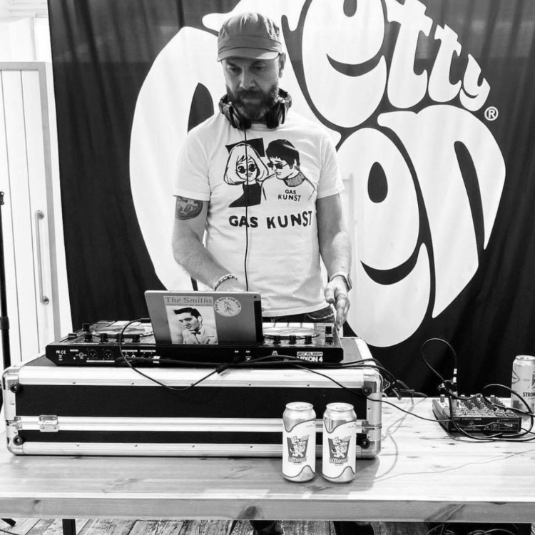 Providing the soundtrack at Pretty Green
